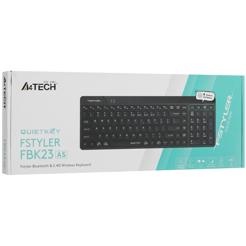 Купить Клавиатура  беспроводная A4Tech Fstyler FBK23 AS  5605408. Характеристики, отзывы и цены в Донецке