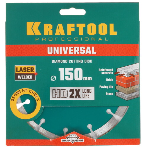 Купить Диск алмазный KRAFTOOL UNIVERSAL 36680-150  5308003. Характеристики, отзывы и цены в Донецке
