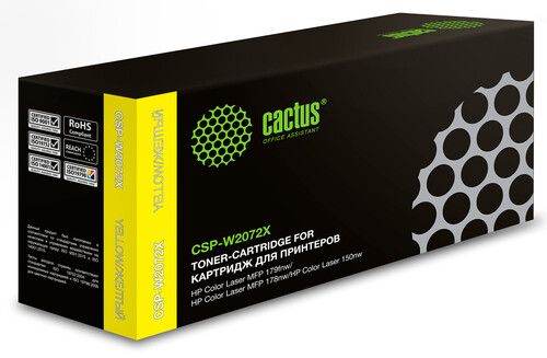 Купить Картридж лазерный Cactus CSP-W2072X желтый, с чипом  9065469. Характеристики, отзывы и цены в Донецке