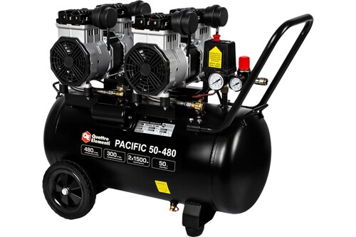 Купить Компрессор поршневой безмасляный Quattro Elementi PACIFIC 50-480  9014350. Характеристики, отзывы и цены в Донецке