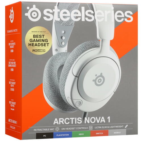 Купить Проводные наушники SteelSeries Arctis Nova 1 белый 2021  5092193. Характеристики, отзывы и цены в Донецке