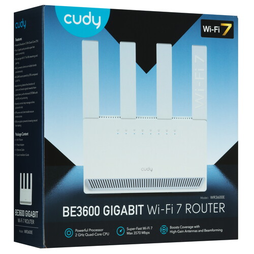 Купить Wi-Fi роутер Cudy WR3600E  5607369. Характеристики, отзывы и цены в Донецке
