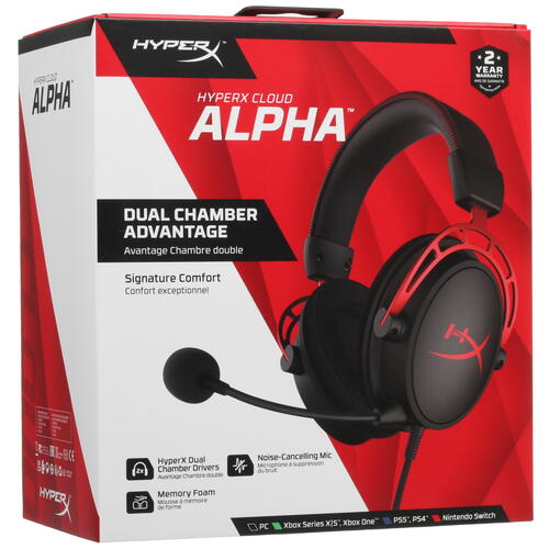 Купить Проводные наушники HyperX Cloud Alpha HX-HSCA-RD черный 2022  5074834. Характеристики, отзывы и цены в Донецке