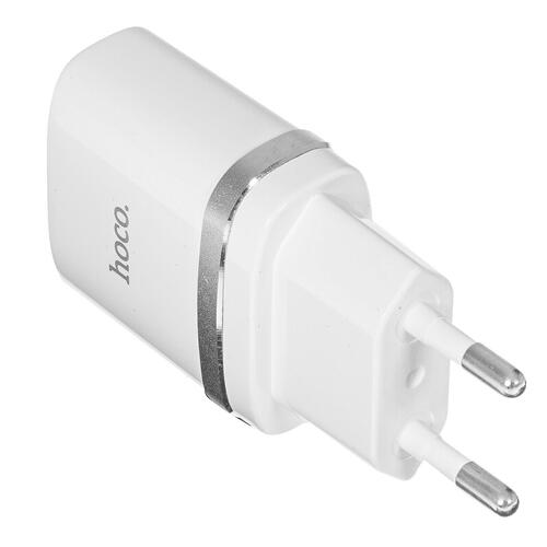 Купить Сетевое зарядное устройство Hoco C12 Smart белый  5367529. Характеристики, отзывы и цены в Донецке