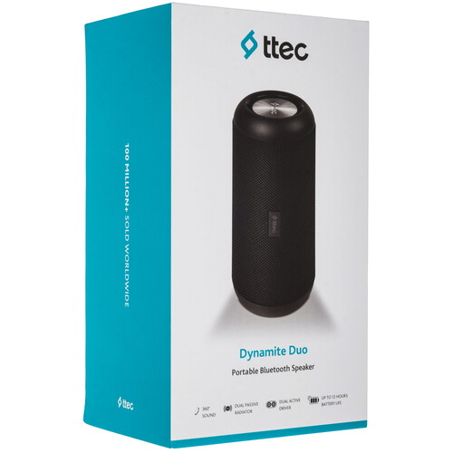 Купить Портативная колонка TTEC Dynamite Duo BT Speaker, черный  9207657. Характеристики, отзывы и цены в Донецке