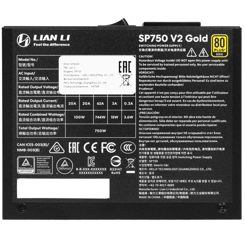 Купить Блок питания LIAN LI SP750 V2 Gold [G9P.SP0750G.B000.RU] черный  5641106. Характеристики, отзывы и цены в Донецке