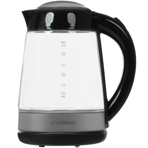 Купить Электрочайник Hyundai HYK-G3803 черный  5353079. Характеристики, отзывы и цены в Донецке