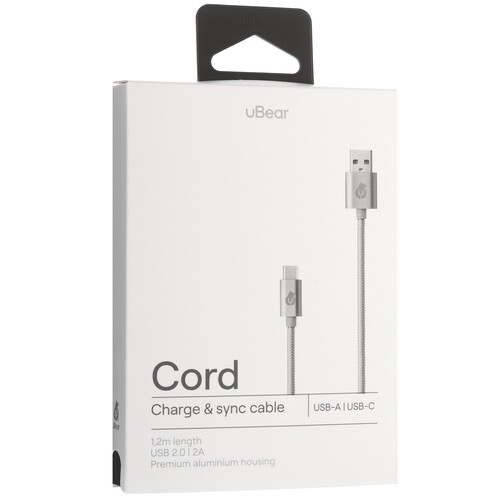 Купить Кабель круглый uBear USB Type-C - USB 2.0 Type-A серебристый 1.2 м  5466136. Характеристики, отзывы и цены в Донецке