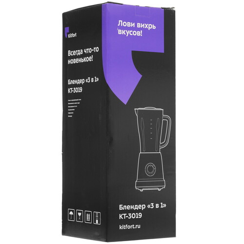 Купить Блендер стационарный Kitfort KT-3019 белый  5319155. Характеристики, отзывы и цены в Донецке