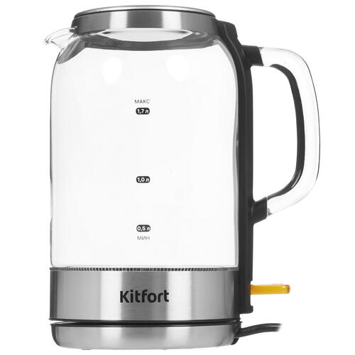 Купить Электрочайник Kitfort КТ-6193 серебристый  9035409. Характеристики, отзывы и цены в Донецке