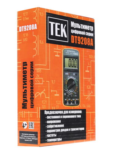 Купить Мультиметр TEK DT 9208A  1118129. Характеристики, отзывы и цены в Донецке