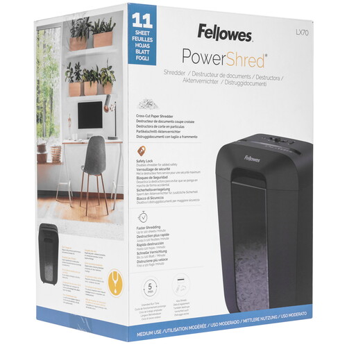 Купить Уничтожитель бумаг Fellowes Powershred LX70  9182648. Характеристики, отзывы и цены в Донецке