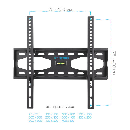 Купить Кронштейн для ТВ Kromax Star-44 черный  6732551. Характеристики, отзывы и цены в Донецке
