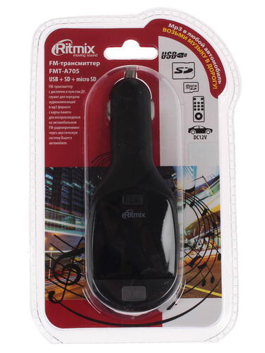 Купить FM-трансмиттер Ritmix FMT-A705  1065252. Характеристики, отзывы и цены в Донецке