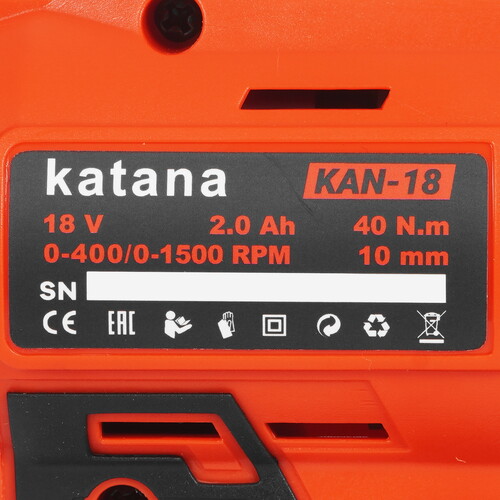 Купить Дрель-шуруповерт KATANA KAN-18  9236352. Характеристики, отзывы и цены в Донецке