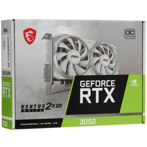 Купить Видеокарта MSI Geforce RTX 3050 VENTUS 2X XS WHITE OC  5480293. Характеристики, отзывы и цены в Донецке