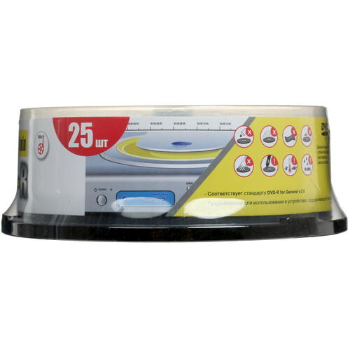 Купить DVD-диск Mirex DVD-R, 4.7 ГБ, Cake Box, 16x, 25 шт  4804179. Характеристики, отзывы и цены в Донецке
