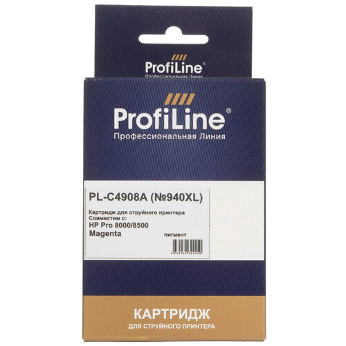Купить Картридж ProfiLine PL-C4908A (№940XL) пурпурный  9129028. Характеристики, отзывы и цены в Донецке