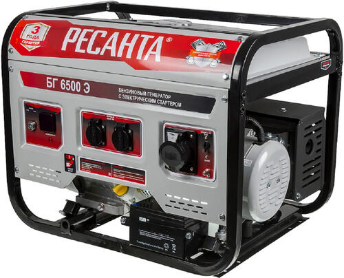 Купить Электрогенератор   бензиновый Ресанта БГ 6500 Э  8164971. Характеристики, отзывы и цены в Донецке