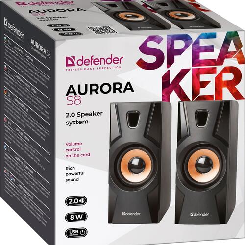 Купить Колонки Defender Aurora S8 черный  1274928. Характеристики, отзывы и цены в Донецке