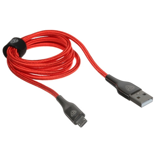 Купить Кабель круглый BY micro USB - USB 2.0 Type-A красный 1 м  5482170. Характеристики, отзывы и цены в Донецке