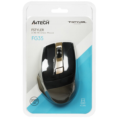 Купить Мышь беспроводная A4Tech Fstyler FG35  оранжевый  9280326. Характеристики, отзывы и цены в Донецке
