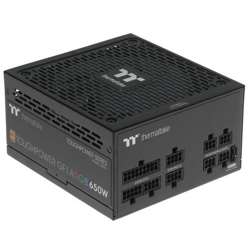 Купить Блок питания Thermaltake Toughpower GF1 ARGB 650W [PS-TPD-0650F3FAGE-1] черный  1398481. Характеристики, отзывы и цены в Донецке