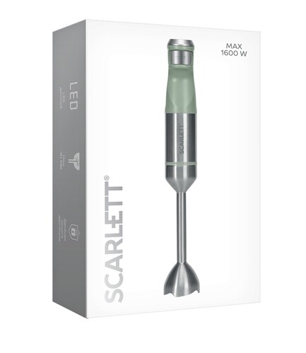 Купить Блендер погружной Scarlett SC-HB42S14 зеленый  9278623. Характеристики, отзывы и цены в Донецке