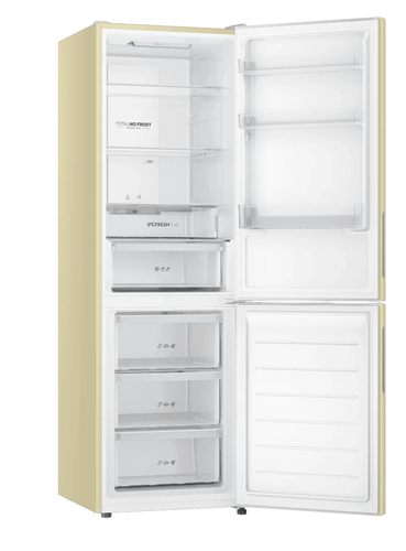 Купить Холодильник с морозильником   Haier CEF536CCG бежевый  9291523. Характеристики, отзывы и цены в Донецке