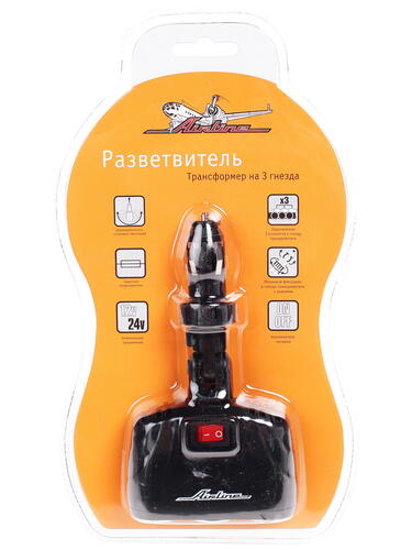 Купить Разветвитель автоприкуривателя AIRLINE ASP-3T-09  6720885. Характеристики, отзывы и цены в Донецке