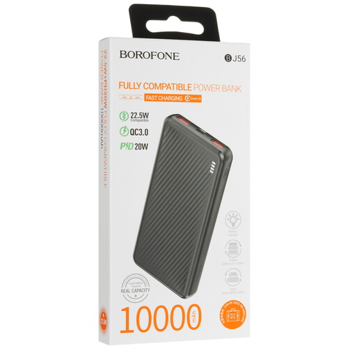 Купить Портативный аккумулятор Borofone BJ56 черный  5603874. Характеристики, отзывы и цены в Донецке