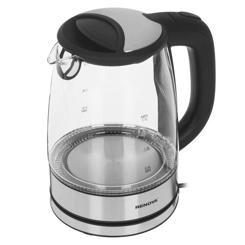 Купить Электрочайник Renova KT17G-01B серебристый  9207208. Характеристики, отзывы и цены в Донецке