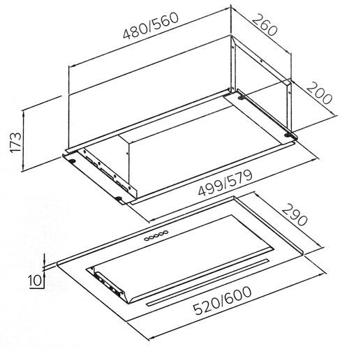Купить Вытяжка полновстраиваемая DEXP SB60SS серебристый  9272430. Характеристики, отзывы и цены в Донецке