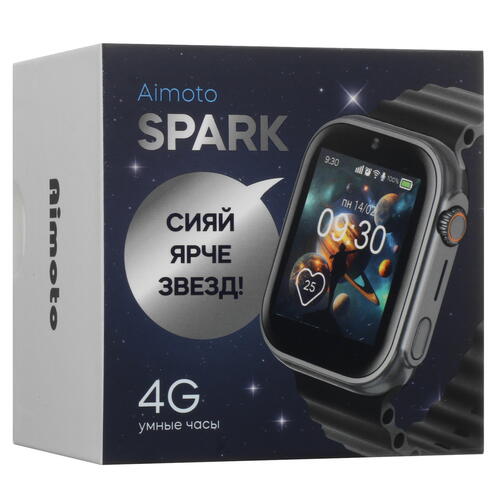 Купить Детские часы Кнопка Жизни Aimoto Spark 4G серый  5425913. Характеристики, отзывы и цены в Донецке