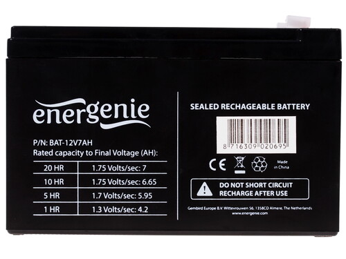 Купить Аккумуляторная батарея для ИБП Energenie BAT-12V7AH  1029015. Характеристики, отзывы и цены в Донецке