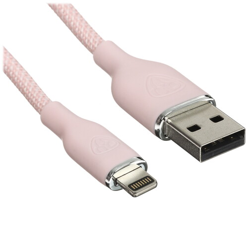 Купить Кабель круглый BY Lightning 8-pin - USB 2.0 Type-A розовый 1 м  5482086. Характеристики, отзывы и цены в Донецке
