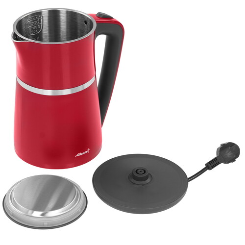 Купить Электрочайник Atlanta ATH-2448 бордовый  9191813. Характеристики, отзывы и цены в Донецке