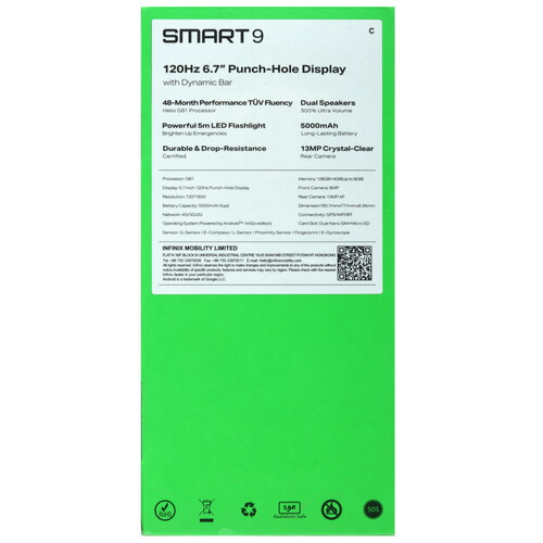 Купить 6.7" Смартфон Infinix SMART 9 128 ГБ серебристый  5488703. Характеристики, отзывы и цены в Донецке