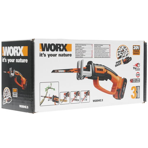 Купить Сабельная пила Worx WG894E.5 PowerShare 20V  8143065. Характеристики, отзывы и цены в Донецке