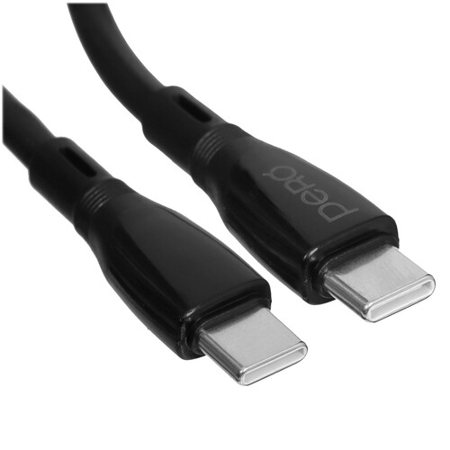Купить Кабель круглый PERO USB Type-C - USB Type-C черный 2 м  5474212. Характеристики, отзывы и цены в Донецке