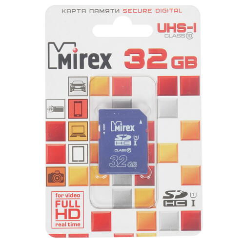 Купить Карта памяти Mirex SDHC 32 ГБ [13611-SD1UHS32]  1325479. Характеристики, отзывы и цены в Донецке