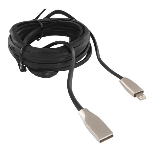 Купить Кабель плоский Cablexpert Lightning 8-pin - USB 2.0 Type-A черный 3 м  5314592. Характеристики, отзывы и цены в Донецке