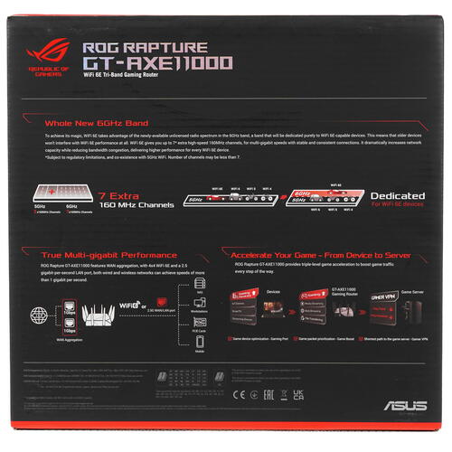 Купить Wi-Fi роутер ASUS GT-AXE11000  5087084. Характеристики, отзывы и цены в Донецке