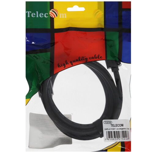 Купить Кабель  Telecom DisplayPort - DisplayPort, 1.5 м  5471602. Характеристики, отзывы и цены в Донецке
