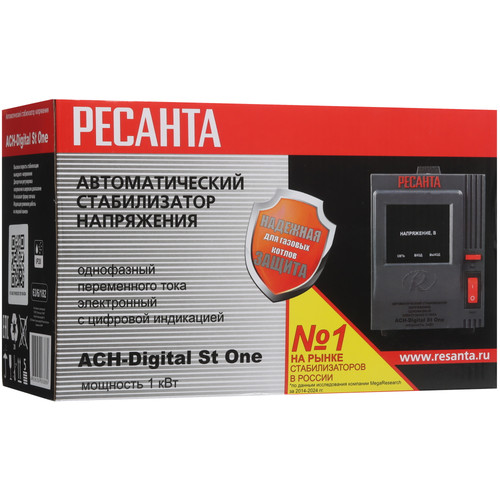 Купить Стабилизатор напряжения Ресанта АСН-Digital St One  9343518. Характеристики, отзывы и цены в Донецке