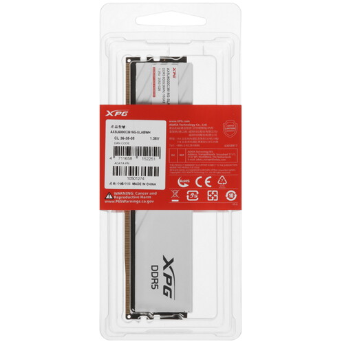 Купить Оперативная память ADATA XPG Lancer Blade [AX5U6000C3616G-SLABWH] 16 ГБ  5636864. Характеристики, отзывы и цены в Донецке