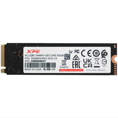 Купить 500 ГБ M.2 NVMe накопитель ADATA XPG GAMMIX S50 CORE [SGAMMIXS50C-500G-CS]  5457406. Характеристики, отзывы и цены в Донецке