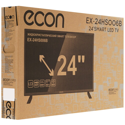 Купить 24" (60 см) Телевизор ECON EX-24HS006B черный  9206646. Характеристики, отзывы и цены в Донецке