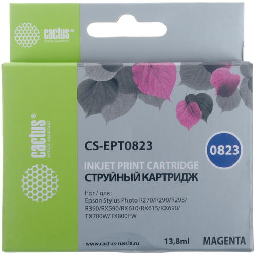 Купить Картридж Cactus CS-EPT0823 пурпурный  7930587. Характеристики, отзывы и цены в Донецке
