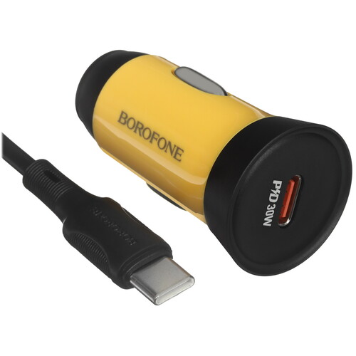 Купить Автомобильное ЗУ Borofone BZ26 желтый  5490737. Характеристики, отзывы и цены в Донецке